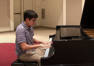 A picture from my college audition videos.
